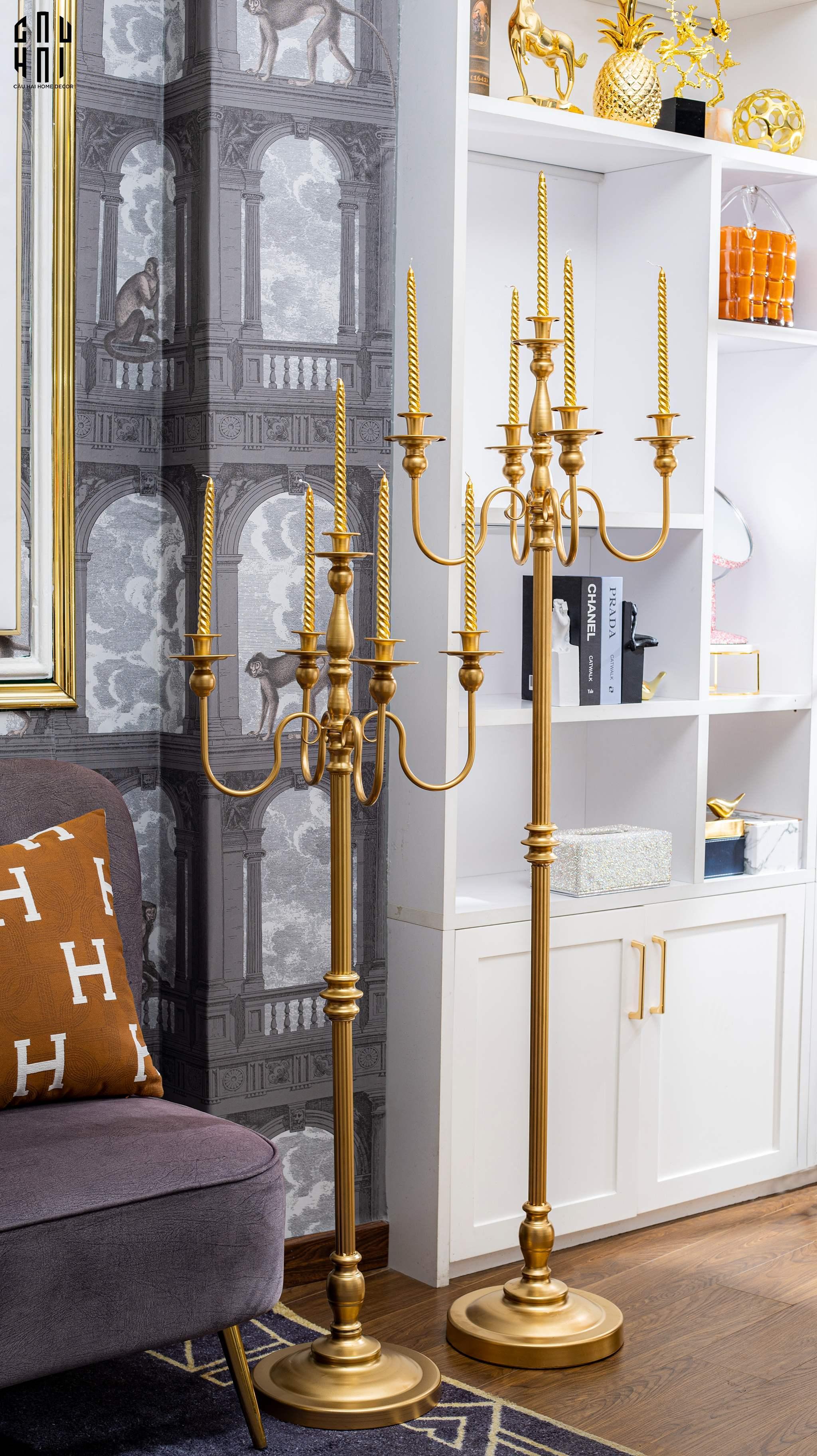 Maison Couture – Đế Nến Sàn Impérial Candelabre Baroque Éclat H122-CẬU HAI HOME DECOR