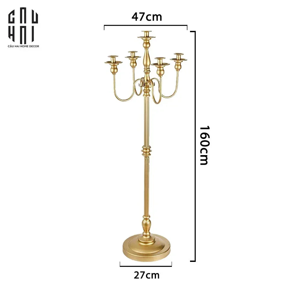 Maison Couture – Đế Nến Sàn Impérial Candelabre Baroque Éclat H160-CẬU HAI HOME DECOR