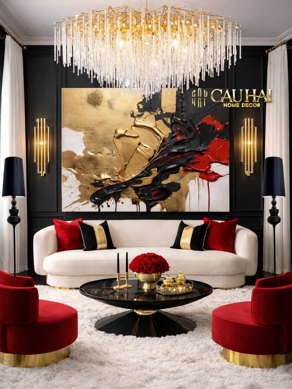 Maison Couture - Đèn Bàn Andrew Iconique Allure Métallique Gold H78-CẬU HAI HOME DECOR
