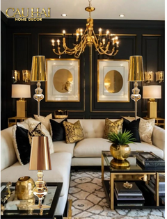 Maison Couture - Đèn Bàn Andrew Iconique Allure Métallique Gold H78-CẬU HAI HOME DECOR