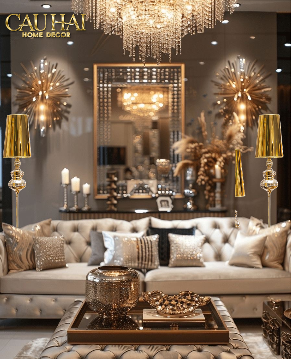 Maison Couture - Đèn Bàn Andrew Iconique Allure Métallique Gold H78-CẬU HAI HOME DECOR