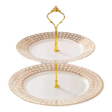 Maison Couture - Đĩa 2 Tầng DO Blanc Perle Cannage Élégance - Deux Niveaux