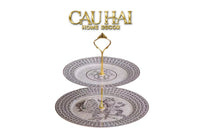 Maison Couture - Đĩa 2 Tầng Helios Étagère Mosaïque Graphique - Deux Niveaux-CẬU HAI HOME DECOR