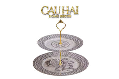 Maison Couture - Đĩa 2 Tầng Helios Étagère Mosaïque Graphique - Deux Niveaux-CẬU HAI HOME DECOR