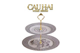 Maison Couture - Đĩa 2 Tầng Helios Étagère Mosaïque Graphique - Deux Niveaux-SET CHÉN DĨA-CẬU HAI HOME DECOR