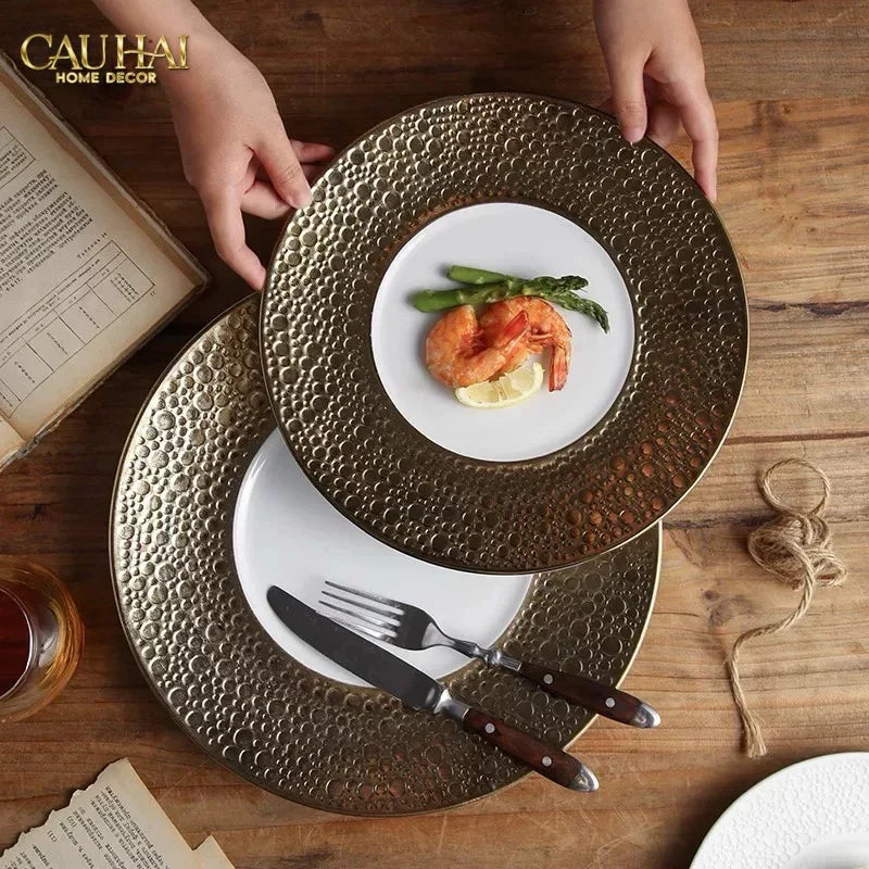 Maison Couture - Đĩa Lót Golden Bubble Dinner 31 - Ss25-CẬU HAI HOME DECOR