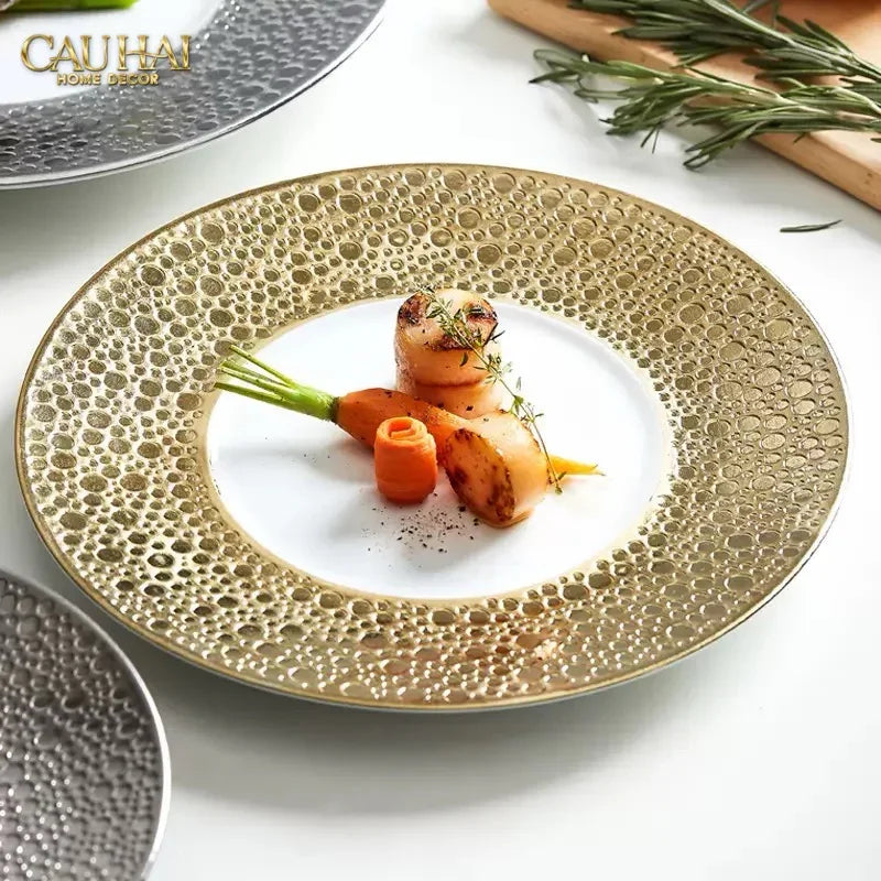 Maison Couture - Đĩa Lót Golden Bubble Dinner 31 - Ss25-CẬU HAI HOME DECOR