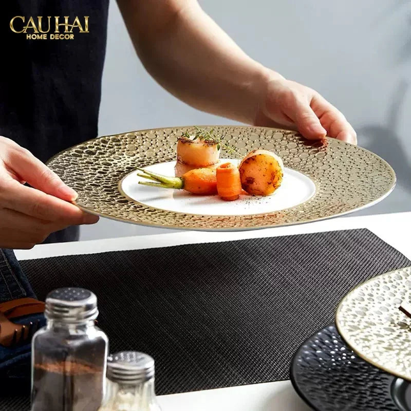Maison Couture - Đĩa Lót Golden Bubble Dinner 31 - Ss25-CẬU HAI HOME DECOR