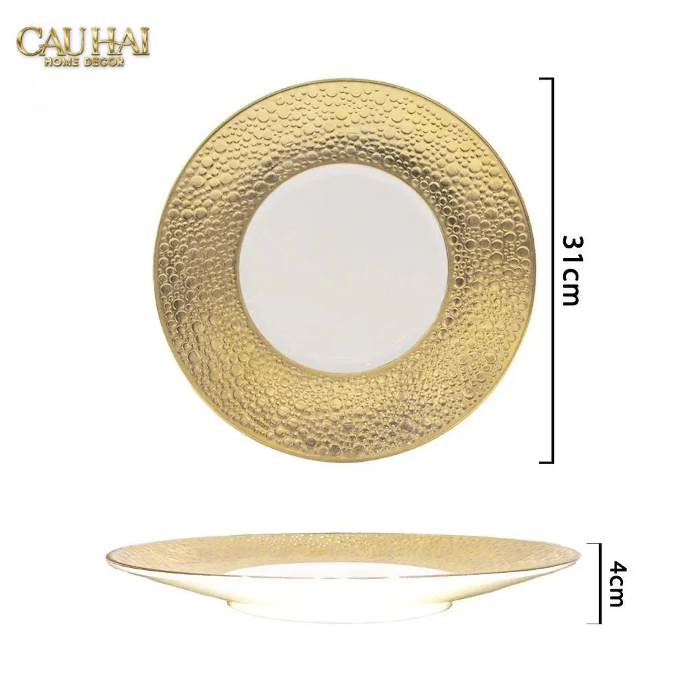 Maison Couture - Đĩa Lót Golden Bubble Dinner 31 - Ss25-CẬU HAI HOME DECOR