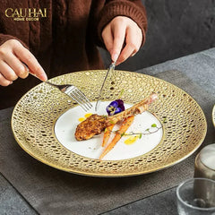 Maison Couture - Đĩa Lót Golden Bubble Dinner 31 - Ss25-CẬU HAI HOME DECOR