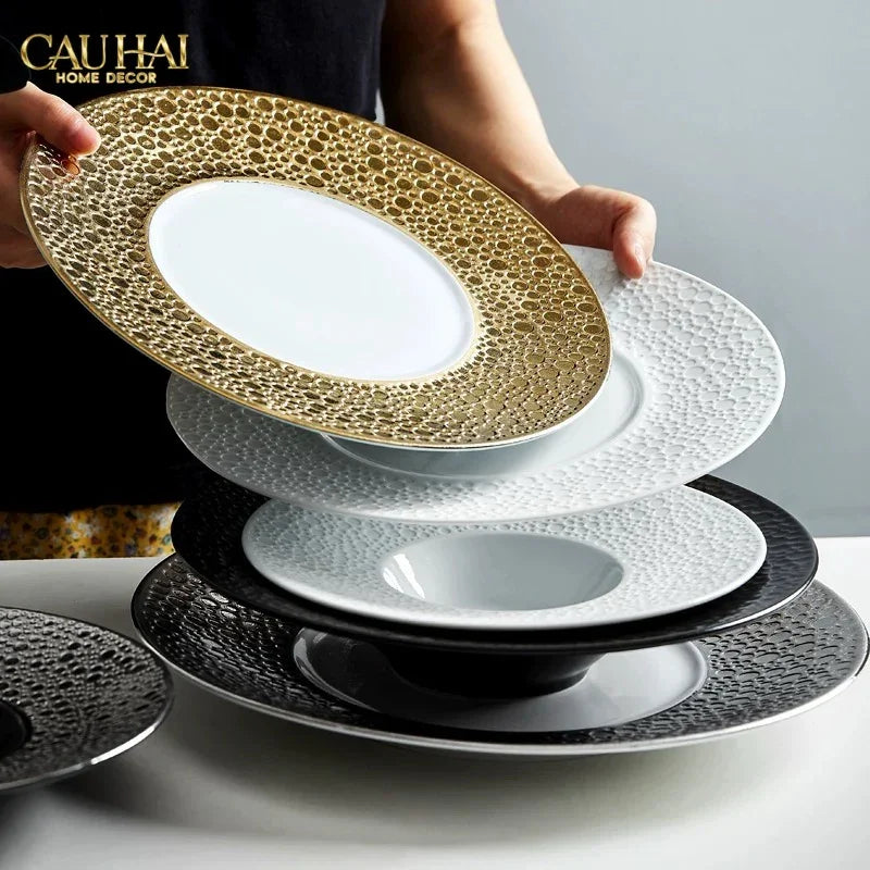Maison Couture - Đĩa Lót Golden Bubble Dinner 31 - Ss25-CẬU HAI HOME DECOR