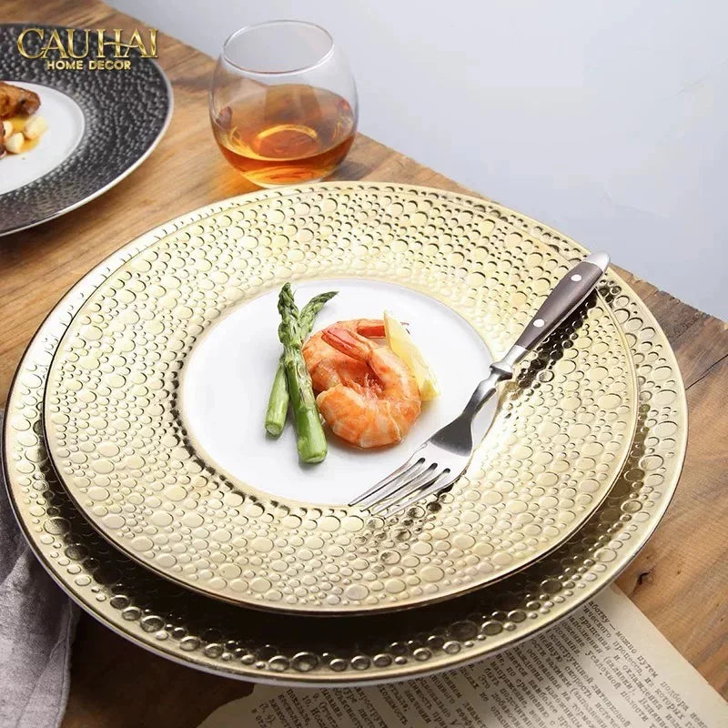 Maison Couture - Đĩa Lót Golden Bubble Dinner 31 - Ss25-CẬU HAI HOME DECOR