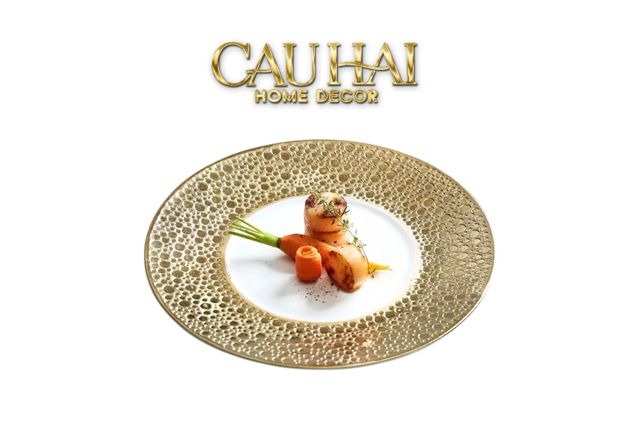 Maison Couture - Đĩa Lót Golden Bubble Dinner 31 - Ss25-CẬU HAI HOME DECOR