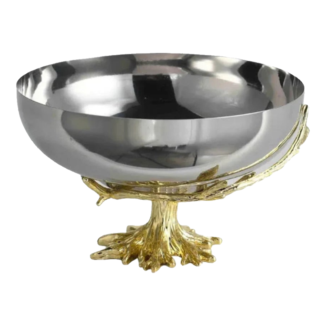 Maison Couture - Đĩa Trái Cây Platinum Regal Métallique Bowl 22x14.5