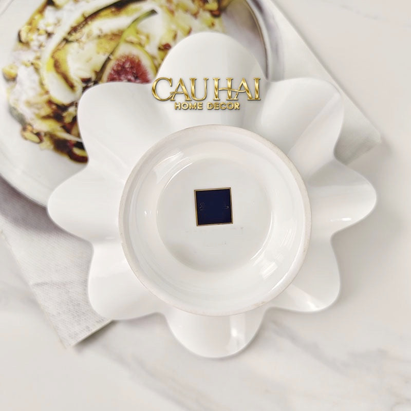 Maison Couture - Đĩa Trái Cây Belle Vie Luxe Blanc & Bleu Minuit Signature Fluid Plateau - CẬU HAI HOME DECOR