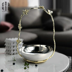 Maison Couture - Đĩa Trái Cây Elysian Platinum Canary In Bloom 22x33-CẬU HAI HOME DECOR