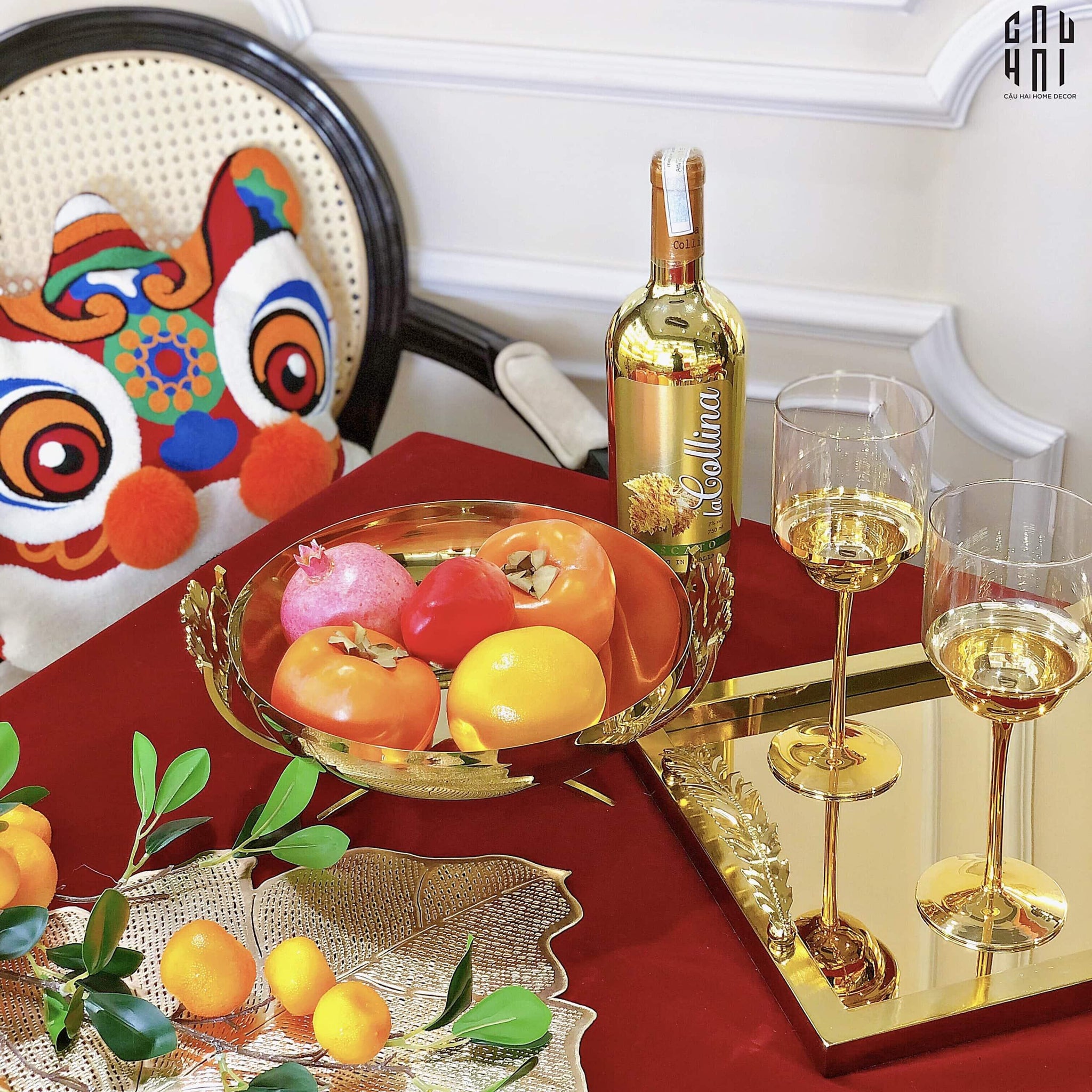 Maison Couture - Đĩa Trái Cây Golden Era Couronne 25x29x14-CẬU HAI HOME DECOR