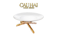 Maison Couture - Đĩa Trái Cây Khay Triptyque Golden Bamboo Decorative Trays-CẬU HAI HOME DECOR