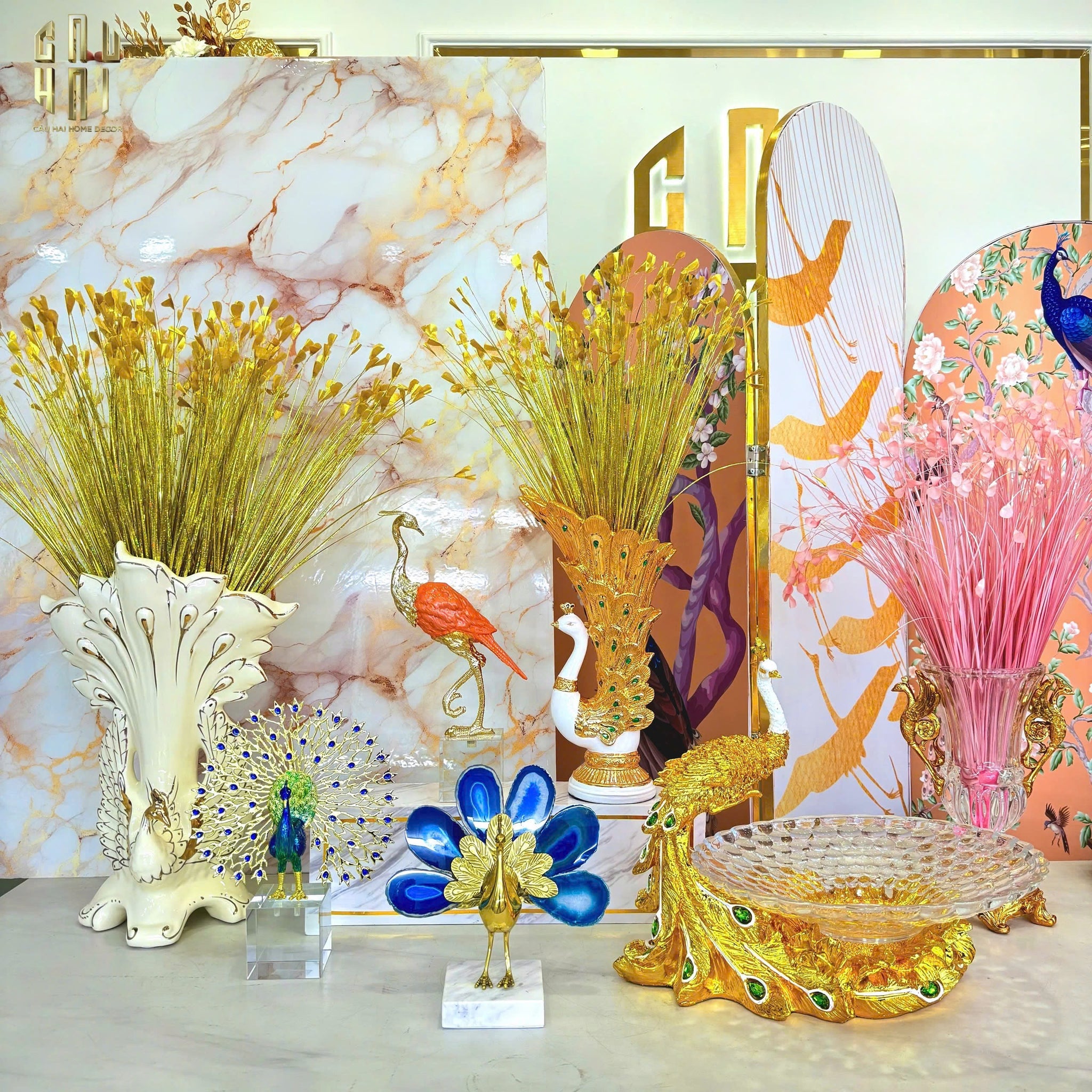 Maison Couture - Đĩa Trái Cây Khổng Tước Minh Châu Paon Jewelry Plateau - CẬU HAI HOME DECOR