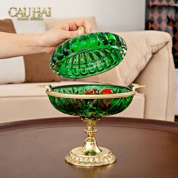 Maison Couture - Đĩa Trái Cây Pha Lê Brasson Emerald Cristalleries Fruit Bowl H24-CẬU HAI HOME DECOR