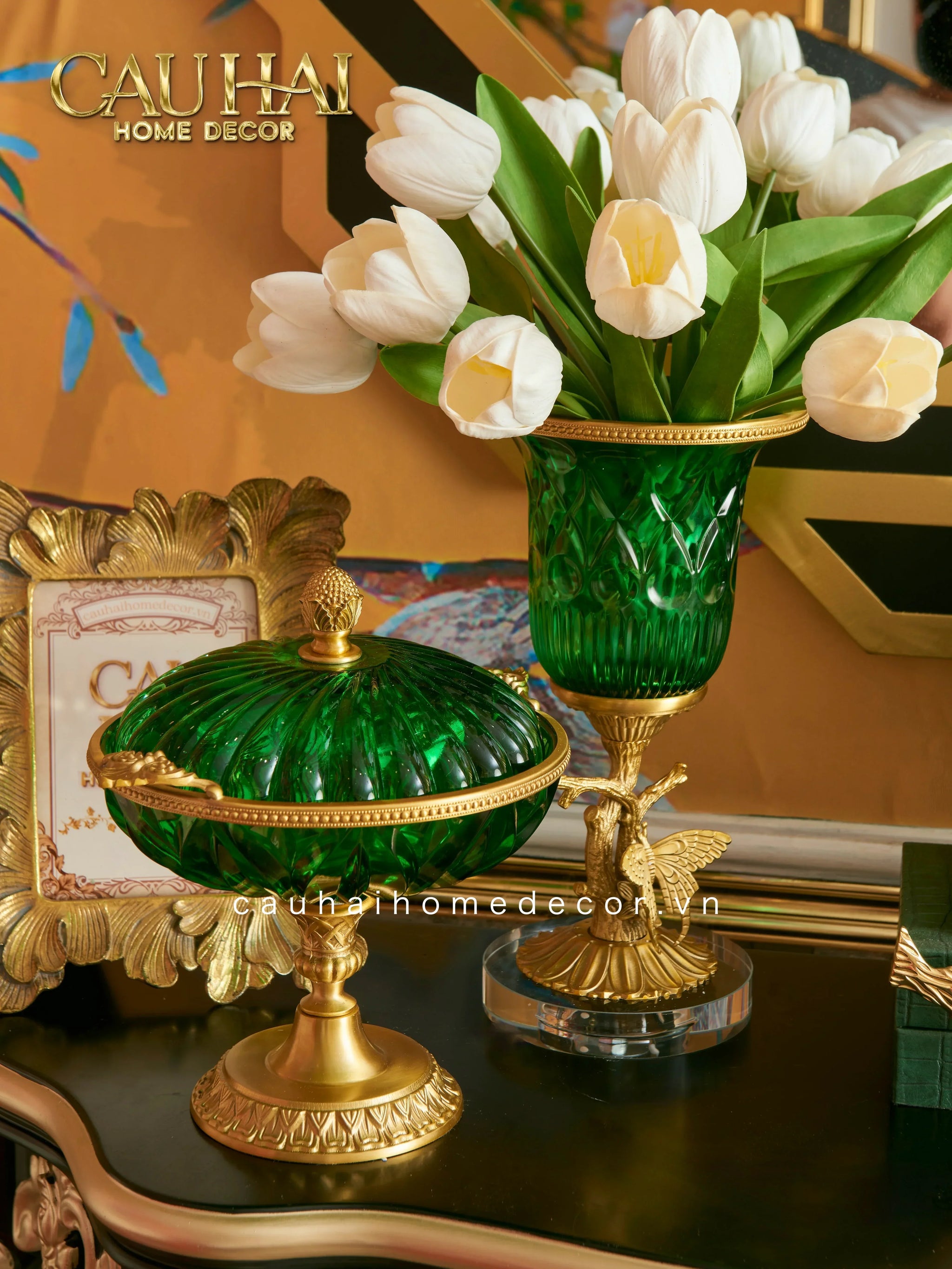 Maison Couture - Đĩa Trái Cây Pha Lê Brasson Emerald Cristalleries Fruit Bowl H24-CẬU HAI HOME DECOR