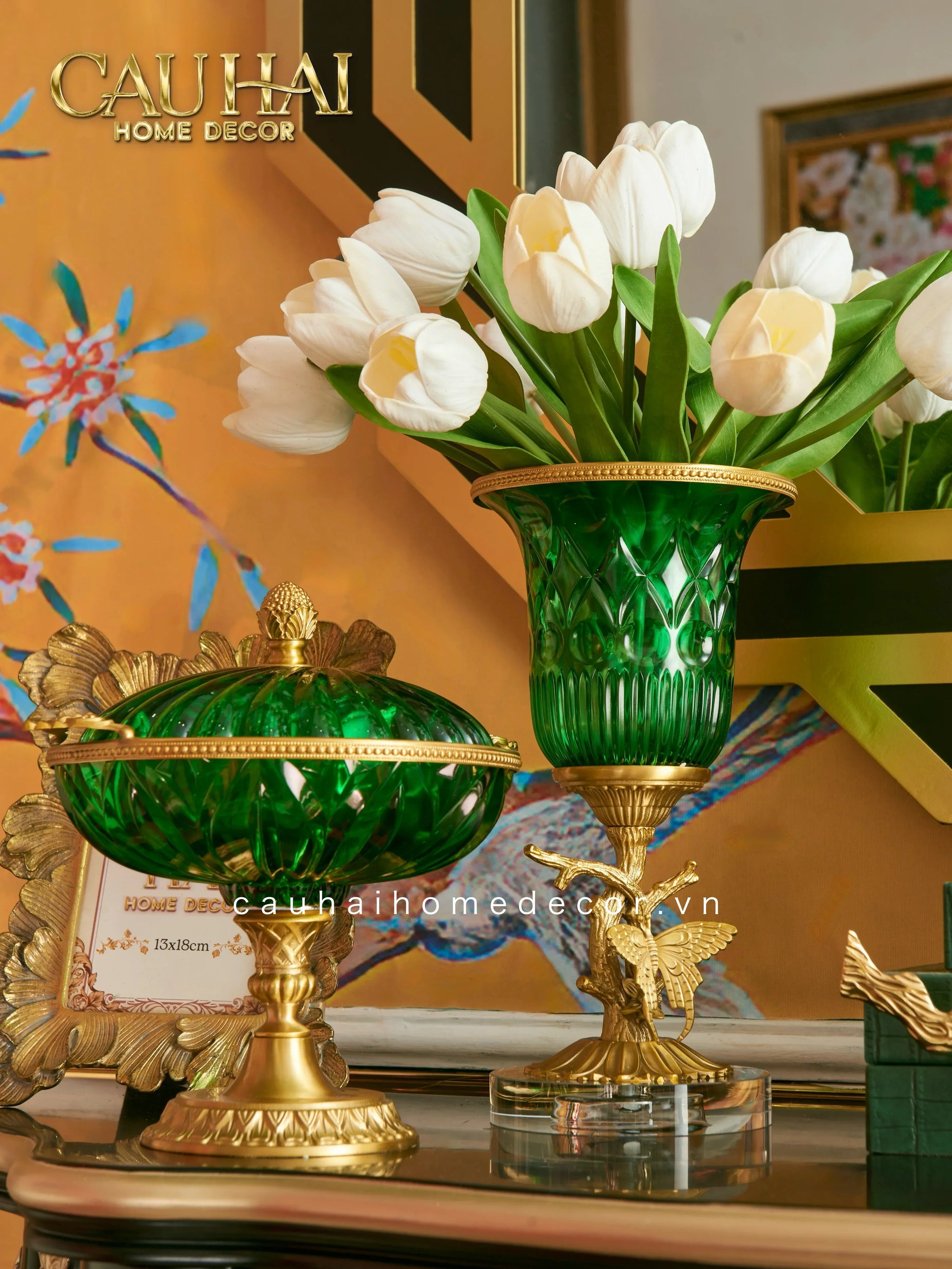 Maison Couture - Đĩa Trái Cây Pha Lê Brasson Emerald Cristalleries Fruit Bowl H24-CẬU HAI HOME DECOR
