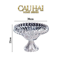 Maison Couture - Đĩa Trái Cây Pha Lê Lumière Couronne Cristalleries Fruit Bowl 22x30-CẬU HAI HOME DECOR