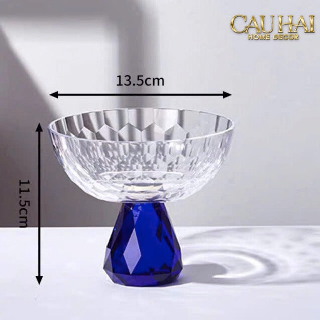 Maison Couture - Đĩa Trái Cây Pha Lê Petit Océan Sapphire - Cristalleries Objet Bowl - CẬU HAI HOME DECOR