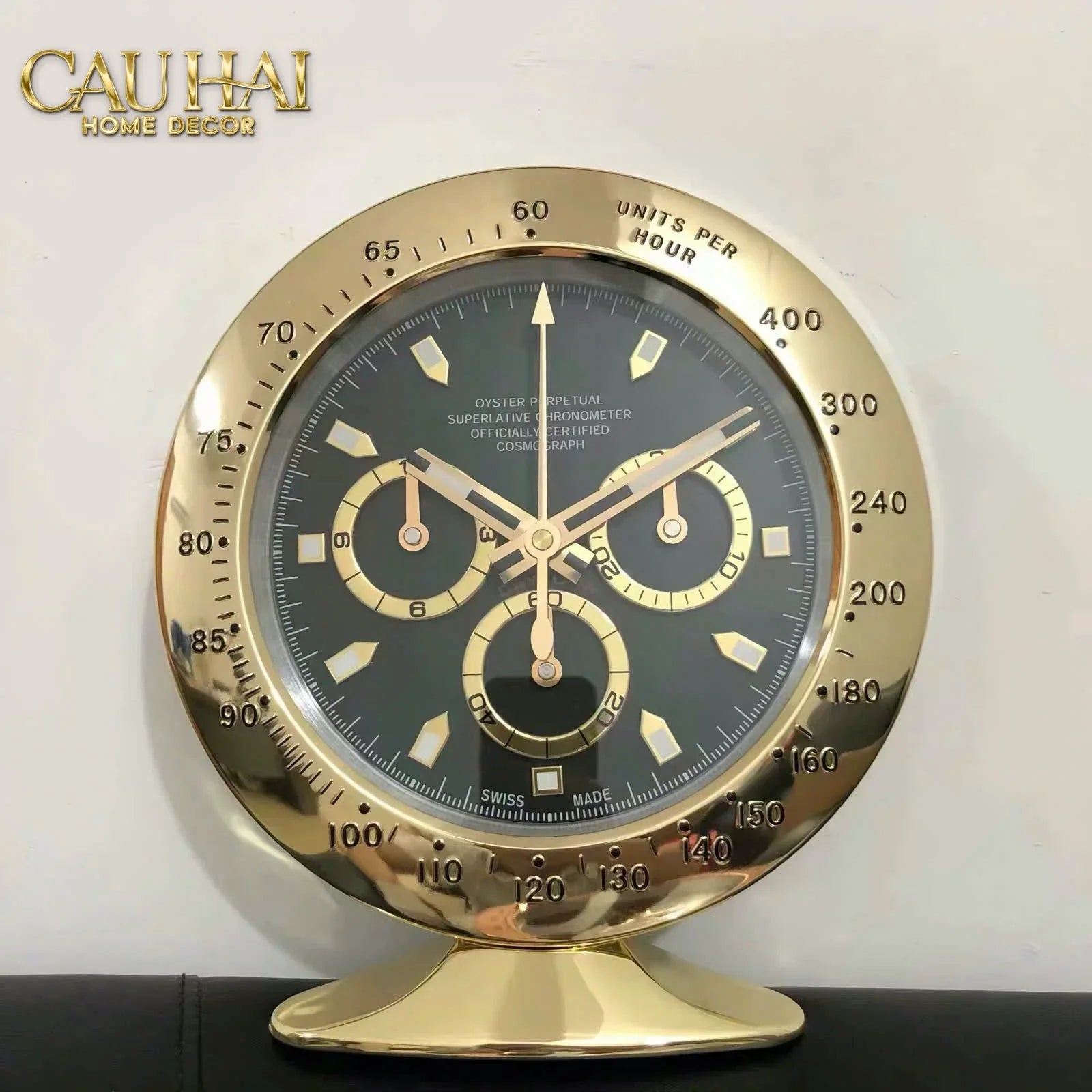 Maison Couture - Đồng Hồ Để Bàn Bản Đặc Biệt Royal Champagne Atélier Clock - Prestige Timepiece 10x16x29-CẬU HAI HOME DECOR