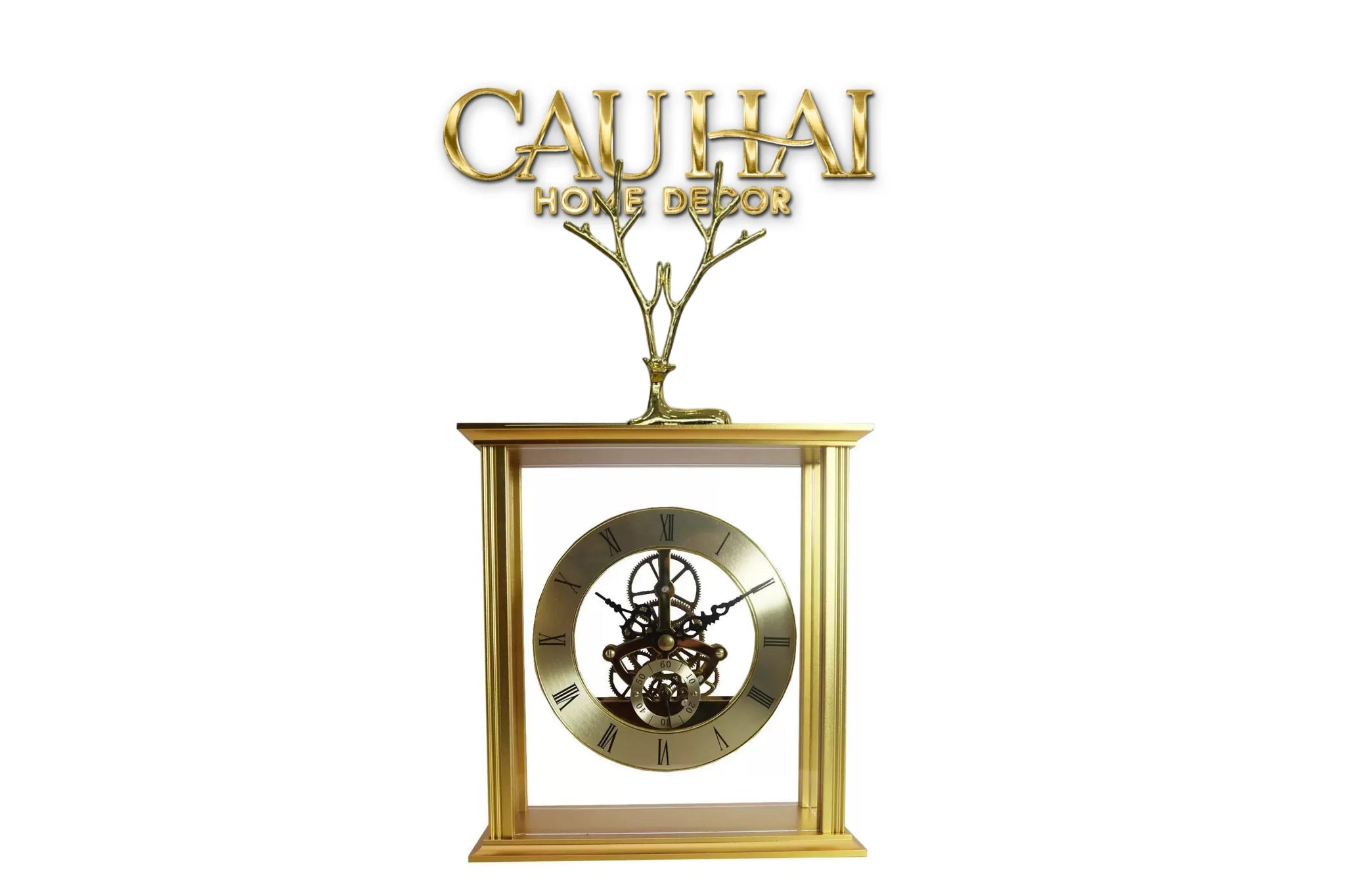 Maison Couture - Đồng Hồ Để Bàn Cổ Điển Bằng Đồng Birmingham Palais D'Or Classique 22x27-CẬU HAI HOME DECOR
