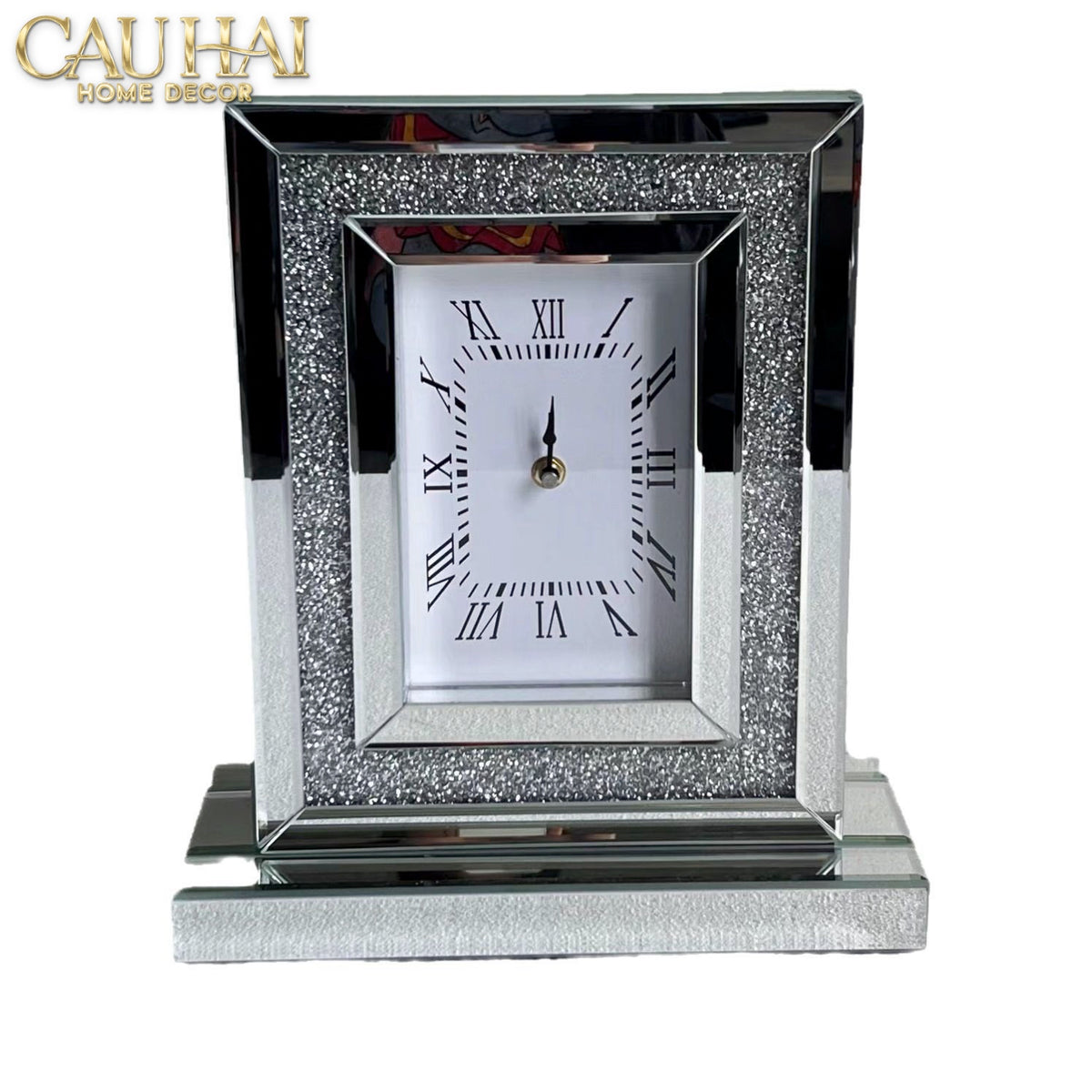 Maison Couture - Đồng Hồ Để Bàn Mirror Starlight Pavé Cristal-Đồng hồ để bàn-CẬU HAI HOME DECOR-CẬU HAI HOME DECOR