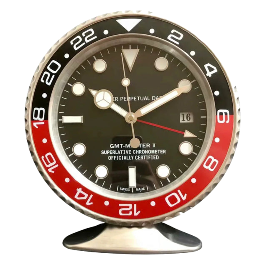 Đồng hồ để bàn Timepiece Horloge Argent Rouge Desk Clock 10x16x29 - Cậu Hai Home Decor
