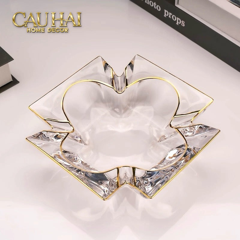 Maison Couture - Gạt Tàn Pha Lê Cristalleries Clover Lumière Bernard Ashtray D19-CẬU HAI HOME DECOR