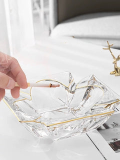 Maison Couture - Gạt Tàn Pha Lê Cristalleries Clover Lumière Bernard Ashtray D19-CẬU HAI HOME DECOR
