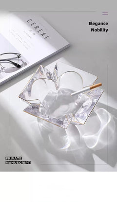 Maison Couture - Gạt Tàn Pha Lê Cristalleries Clover Lumière Bernard Ashtray D19-CẬU HAI HOME DECOR