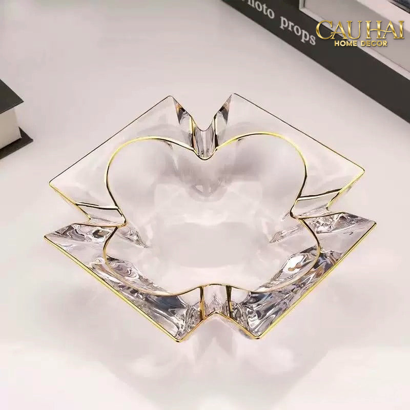 Maison Couture - Gạt Tàn Pha Lê Cristalleries Clover Lumière Bernard Ashtray D19-CẬU HAI HOME DECOR
