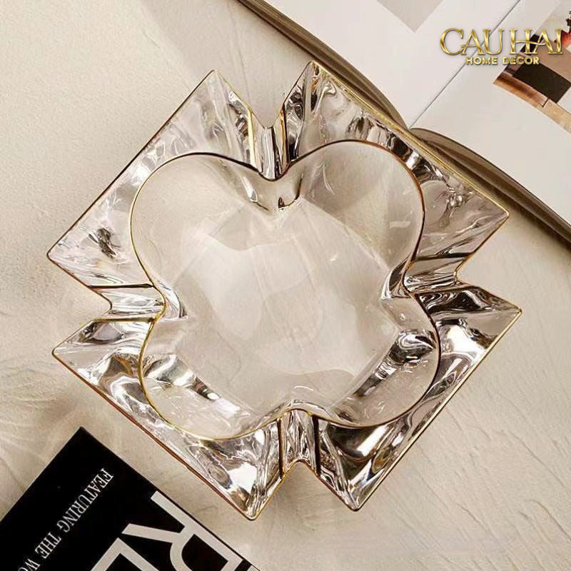Maison Couture - Gạt Tàn Pha Lê Cristalleries Clover Lumière Bernard Ashtray D19-CẬU HAI HOME DECOR
