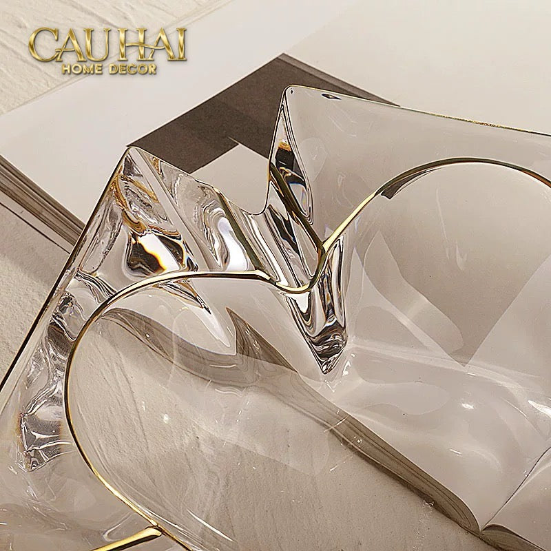 Maison Couture - Gạt Tàn Pha Lê Cristalleries Clover Lumière Bernard Ashtray D19-CẬU HAI HOME DECOR
