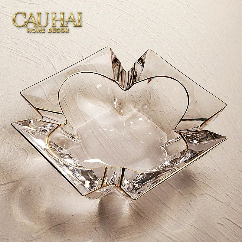 Maison Couture - Gạt Tàn Pha Lê Cristalleries Clover Lumière Bernard Ashtray D19-CẬU HAI HOME DECOR