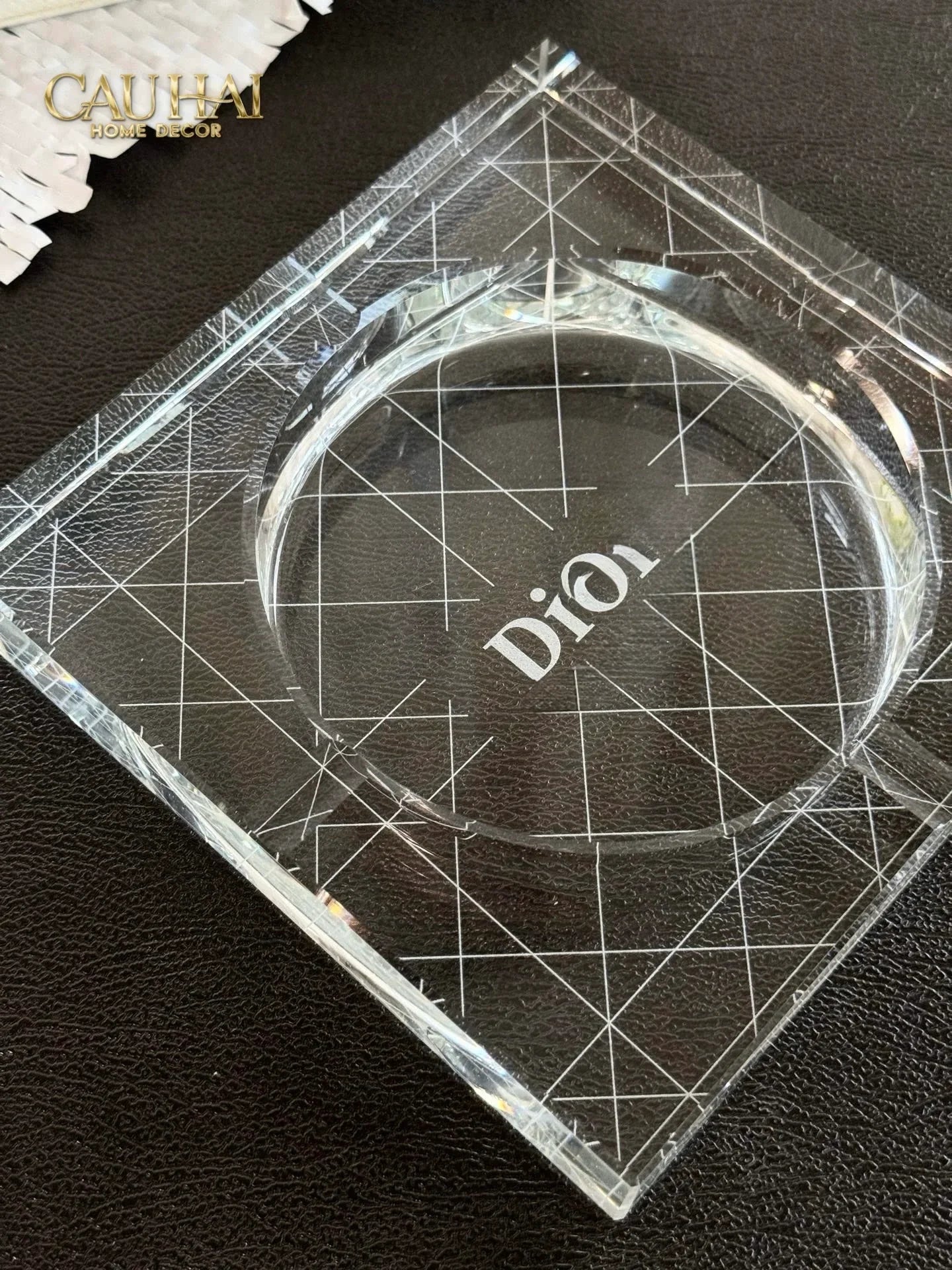 Maison Couture - Gạt Tàn Pha Lê D.O Cristalleries Ashtray Full Box Size 15-CẬU HAI HOME DECOR