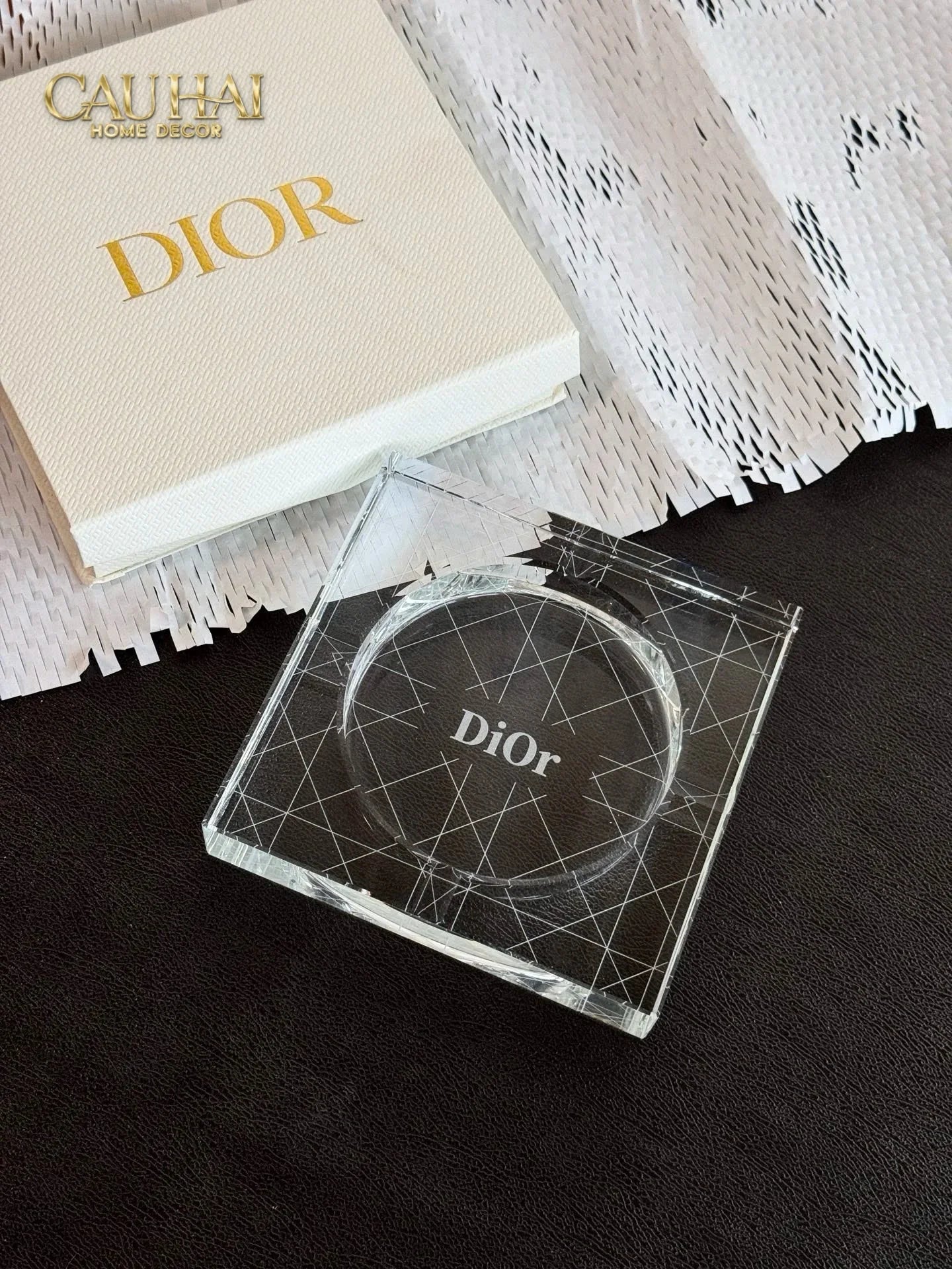 Maison Couture - Gạt Tàn Pha Lê D.O Cristalleries Ashtray Full Box Size 15-CẬU HAI HOME DECOR