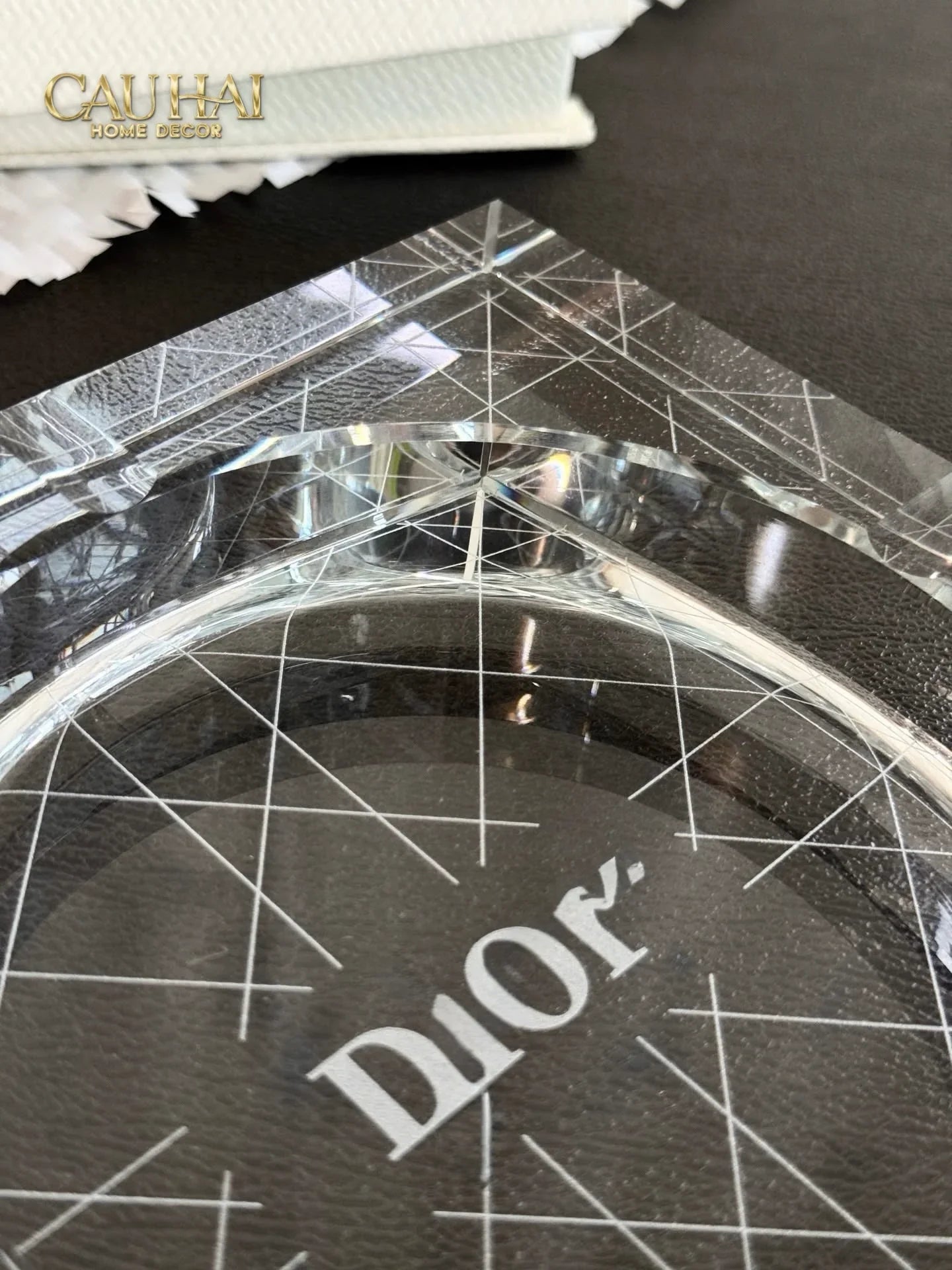 Maison Couture - Gạt Tàn Pha Lê D.O Cristalleries Ashtray Full Box Size 15-CẬU HAI HOME DECOR