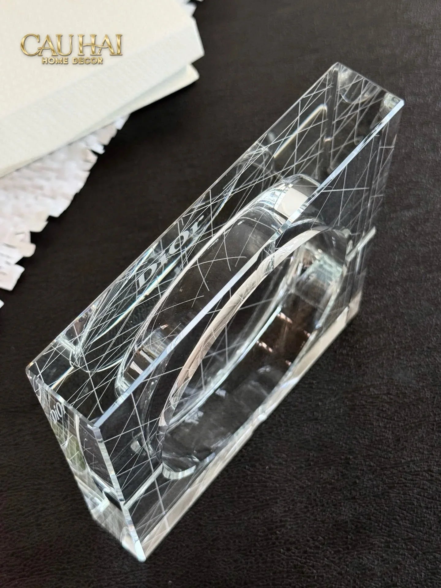Maison Couture - Gạt Tàn Pha Lê D.O Cristalleries Ashtray Full Box Size 15-CẬU HAI HOME DECOR