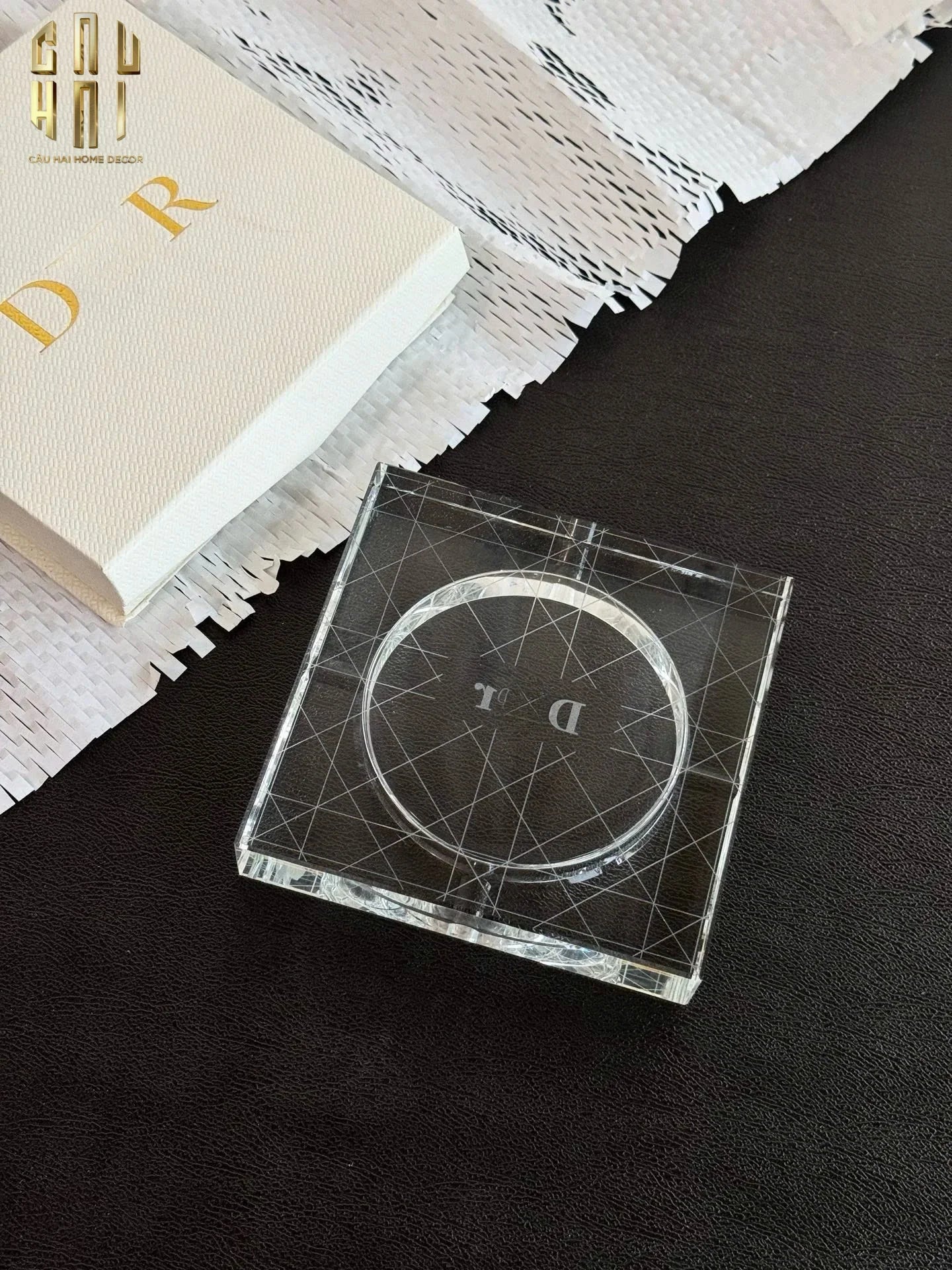 Maison Couture - Gạt Tàn Pha Lê D.O Cristalleries Ashtray Full Box Size 15-CẬU HAI HOME DECOR