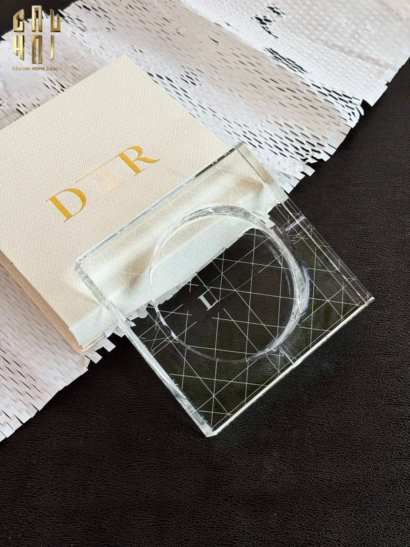 Maison Couture - Gạt Tàn Pha Lê D.O Cristalleries Ashtray Full Box Size 15-CẬU HAI HOME DECOR