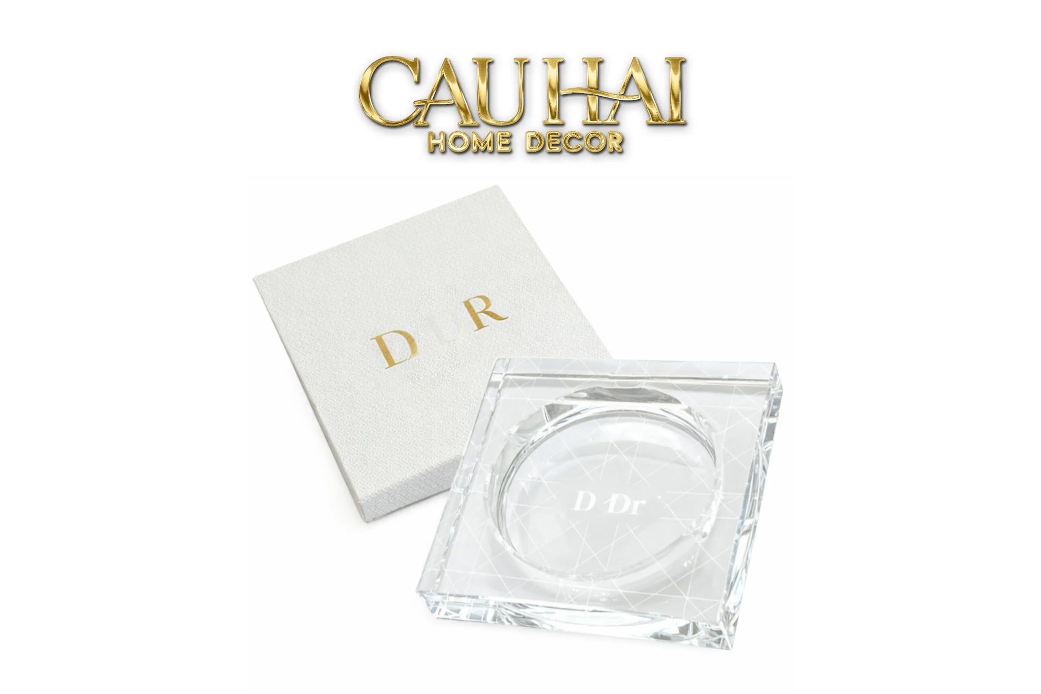 Maison Couture - Gạt Tàn Pha Lê D.O Cristalleries Ashtray Full Box Size 15-CẬU HAI HOME DECOR