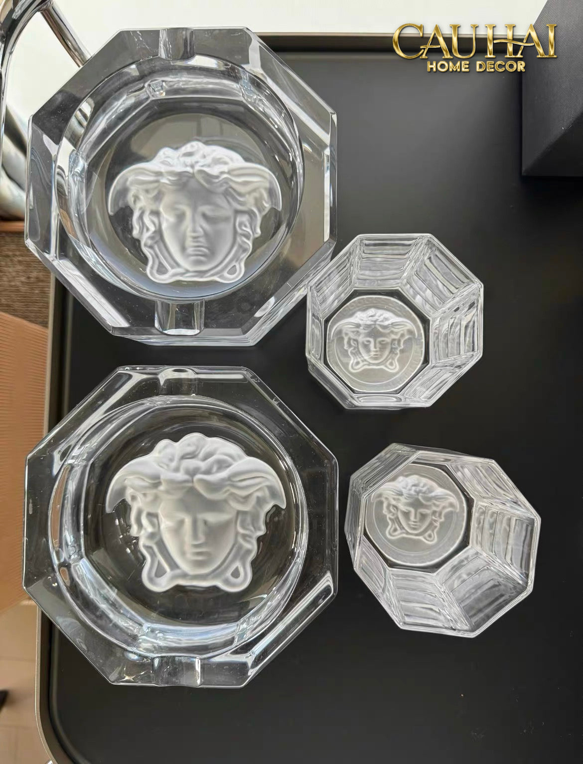 Maison Couture - Gạt Tàn Pha Lê Medusa Extravagant Cristalleries Ashtray-CẬU HAI HOME DECOR
