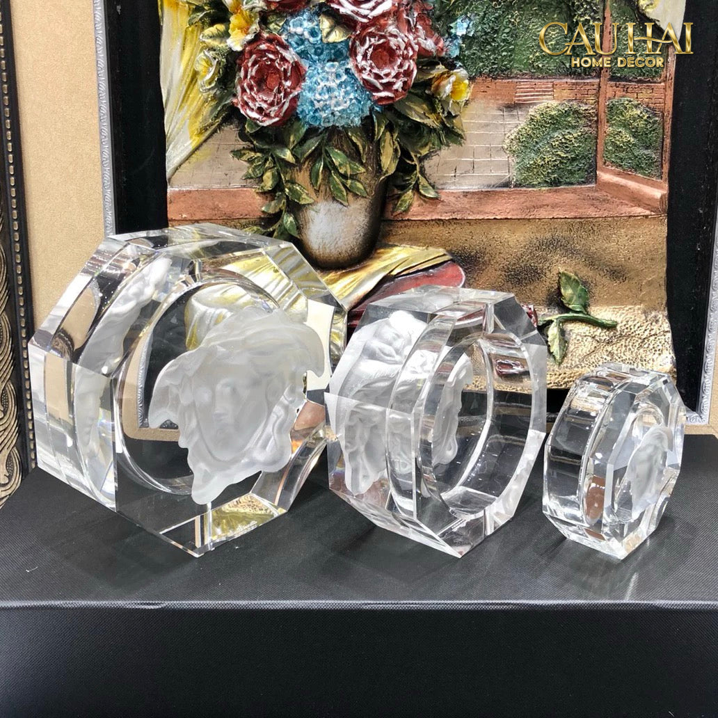 Maison Couture - Gạt Tàn Pha Lê Medusa Extravagant Cristalleries Ashtray-CẬU HAI HOME DECOR
