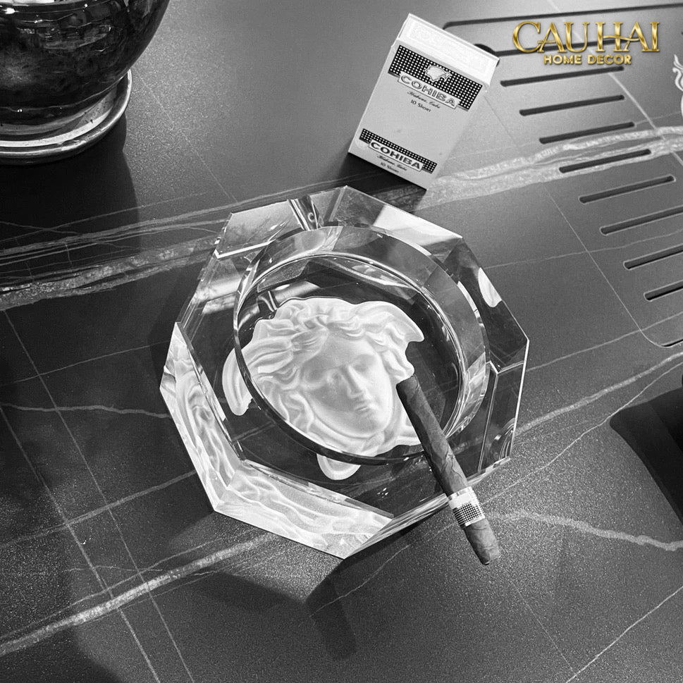 Maison Couture - Gạt Tàn Pha Lê Medusa Extravagant Cristalleries Ashtray-CẬU HAI HOME DECOR