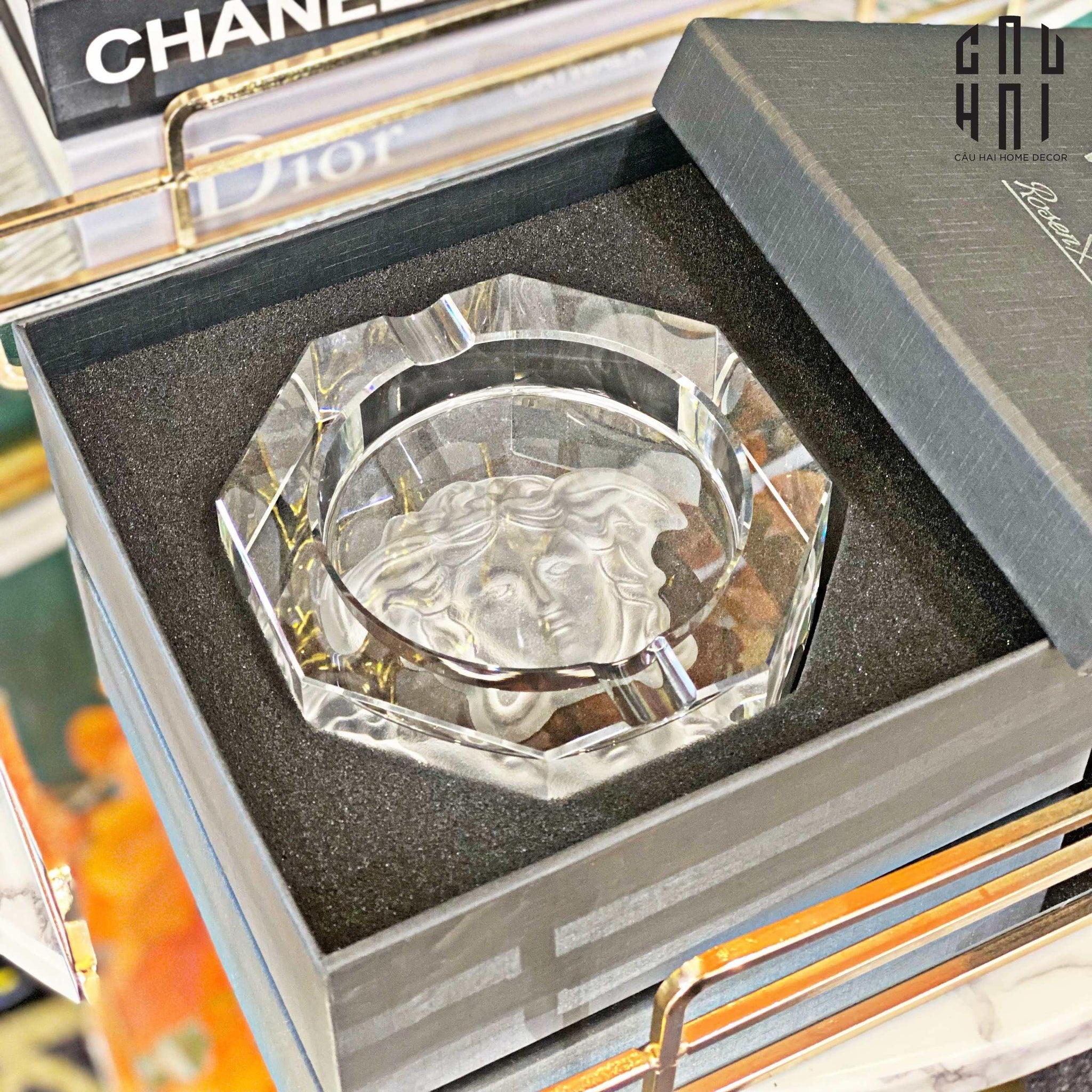Maison Couture - Gạt Tàn Pha Lê Medusa Extravagant Cristalleries Ashtray-CẬU HAI HOME DECOR